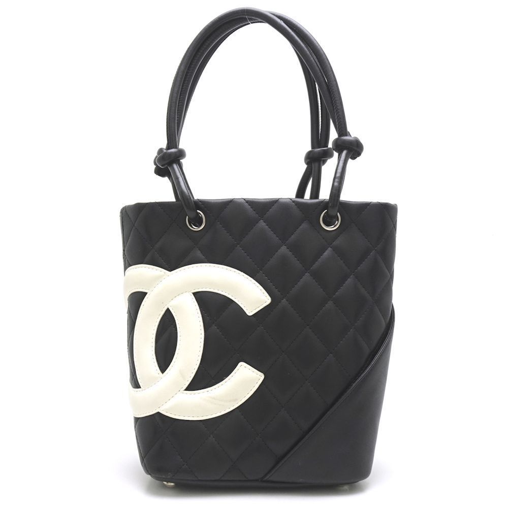 Chanel Cambon Line Tote Bag Lambskin Black